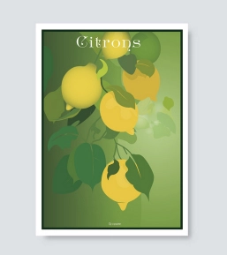 Affiche citrons jaunes