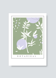 Poster botanique, affiche feuilles