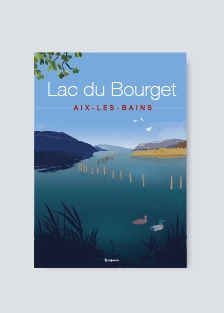 Poster lac du Bourget Savoie